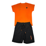 Refrigiwear Completo 2 Pezzi T-Shirt-Bermuda per Bambino R1101W25 NERO/ARANCIONE REFRIGIWEAR 