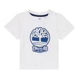 Timberland T-Shirt Girocollo Tinta Unita con Stampa per Neonato T60506NX BIANCO TIMBERLAND 