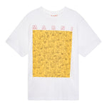 Marni T-Shirt Girocollo Tinta Unita con Stampa per Bambino M01414 BIANCO MARNI 