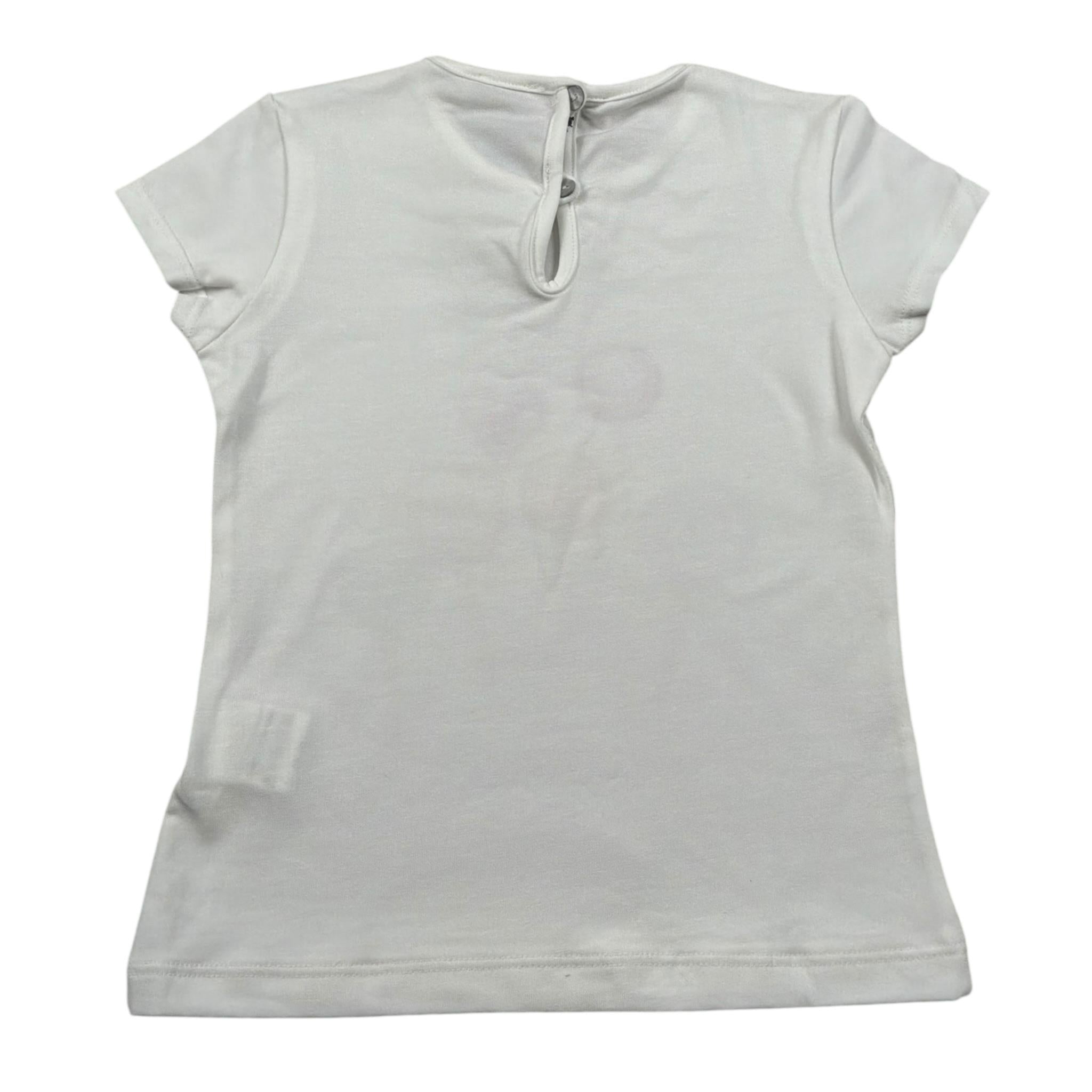 J.O. Milano T-Shirt Girocollo Tinta Unita con Stampa per Bambina 576Q5J BIANCO J.O. MILANO 