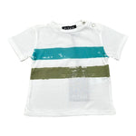 Please T-Shirt Tinta Unita con Stampa per Neonato MB00030B71 BIANCO PLEASE 