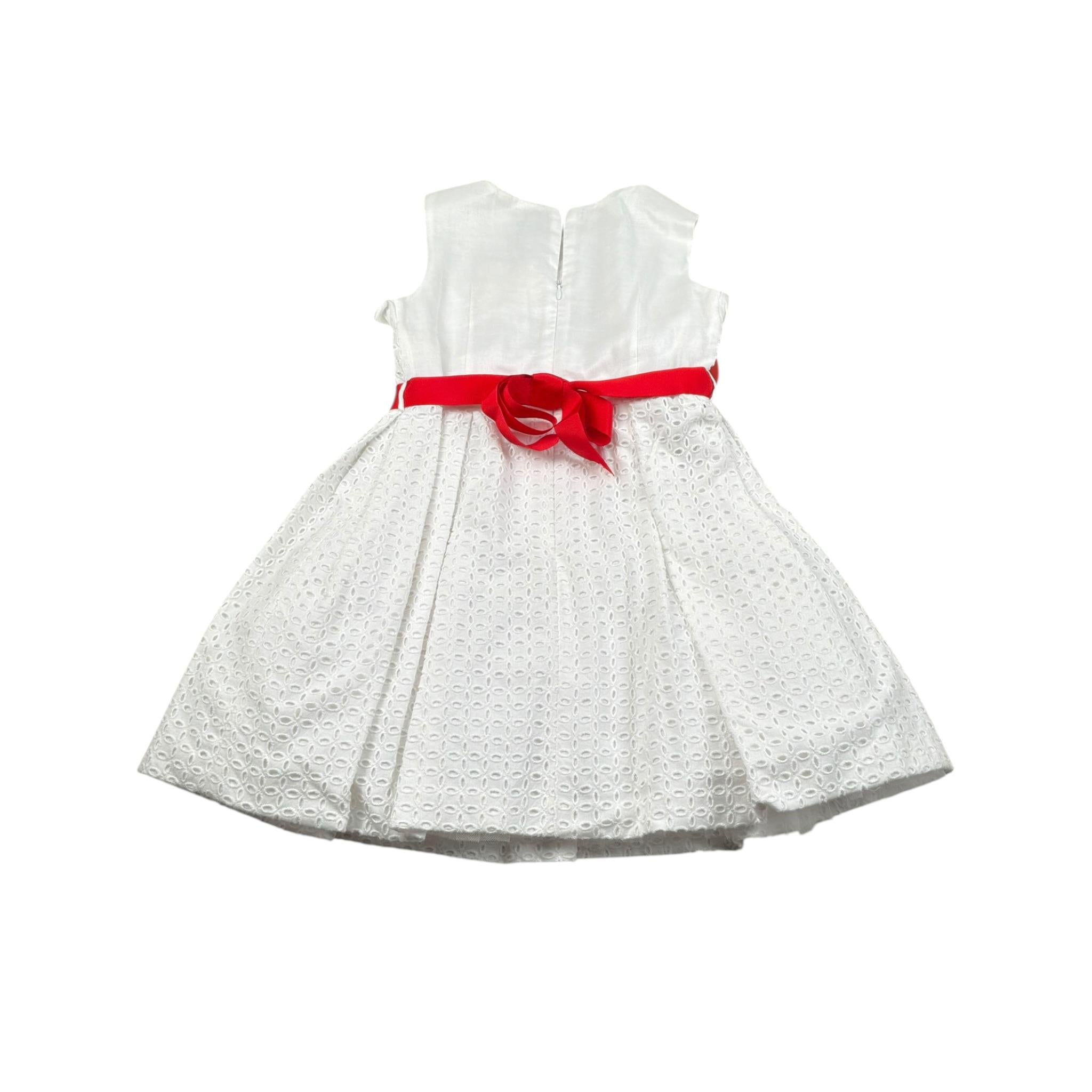 Baby A. Abito Cerimonia Tinta Unita Traforato per Bambina H2510 BIANCO BABY A. 