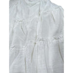 Magil Abito Tinta Unita con Arriccio per Bambina HN20004 BIANCO MAGIL 