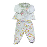 Le Bebe Completo 2 Pezzi Shirt-Ghettina Tinta Unita per Neonata LBG6230 BIANCO LE BEBE 