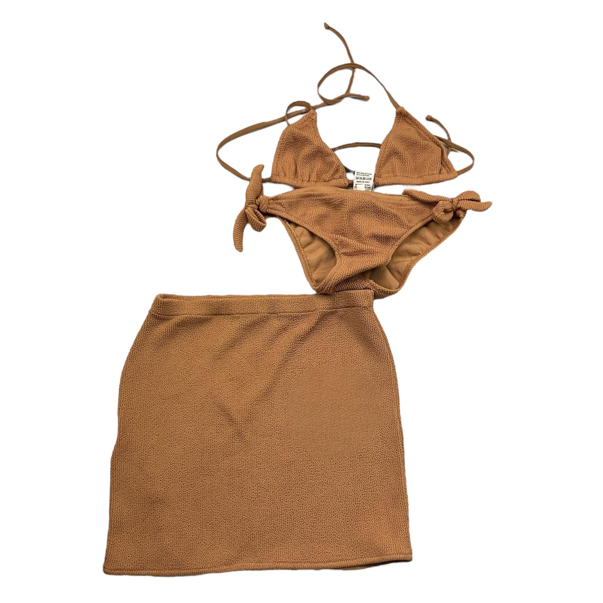 Matinée Completo 3 Pezzi Costume-Gonna Tinta Unita per Bambina CMMN CAMMELLO MATINÉE 