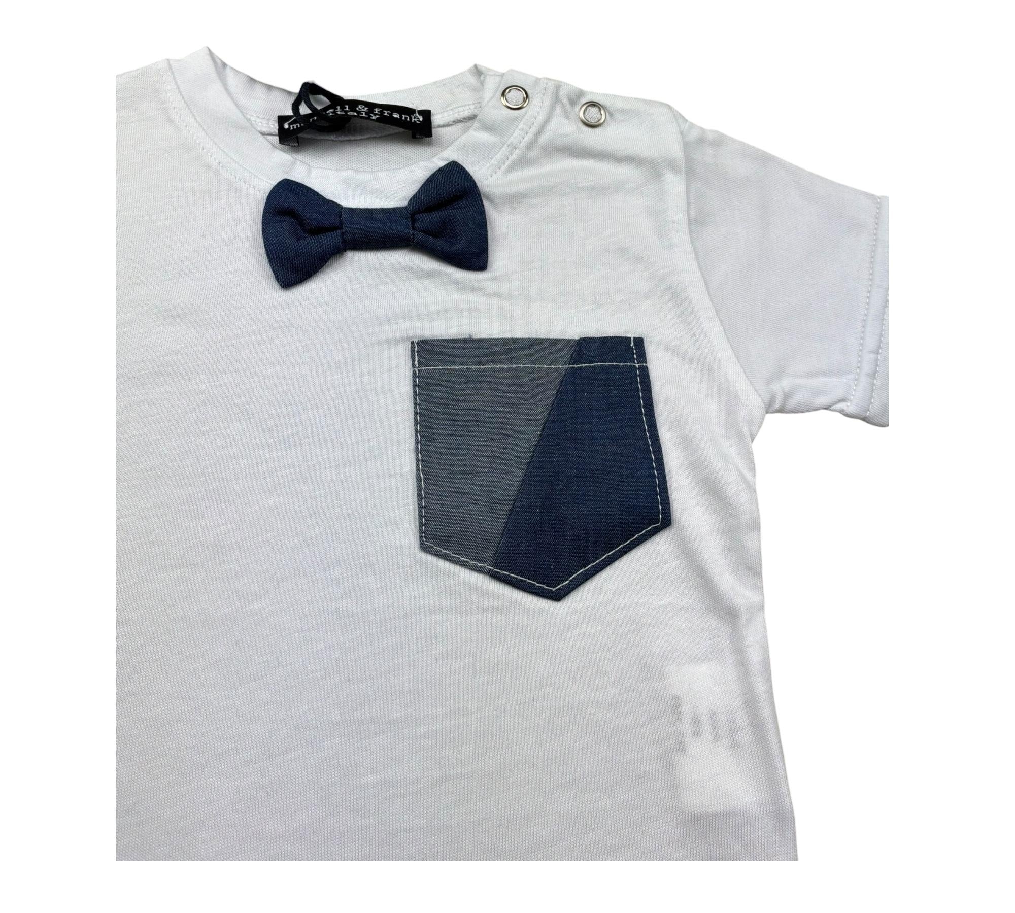 Manuel & Frank Body Mezza Manica Tinta Unita per Neonato BFMGG BIANCO MANUEL & FRANK 