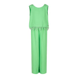 Liu Jo Tuta Tinta Unita con Frange per Bambina GA5134X VERDE LIU JO 