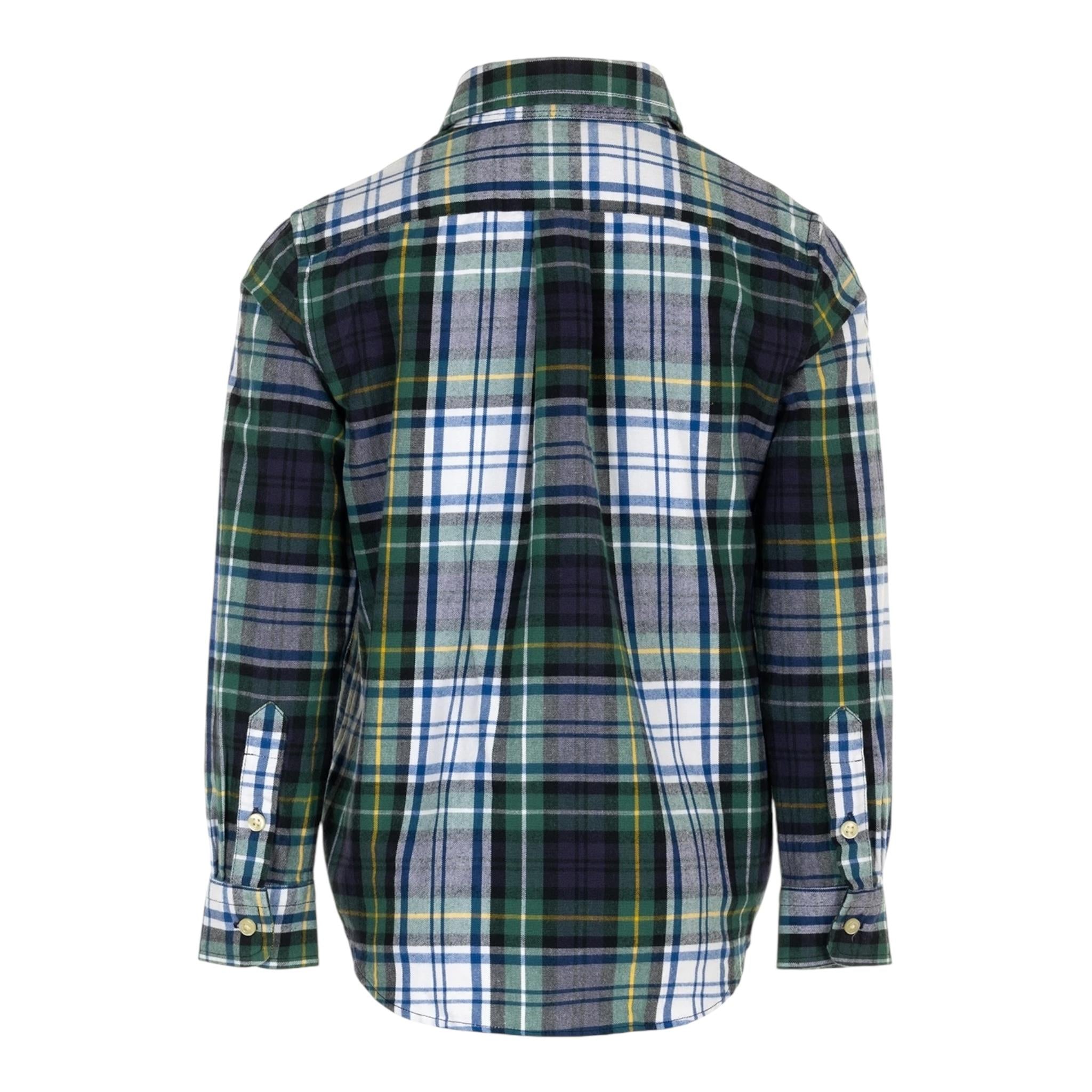 RALPH LAUREN camicia tricolore tinta unita con fantasia a righe Verde per Bambino 323952201002X VERDE RALPH LAUREN 