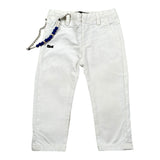 Daniele Alessandrini Pantalone tinta unita con Girovita Regolabile Bianco per Neonato 1295P0869 BIANCO DANIELE ALESSANDRINI 