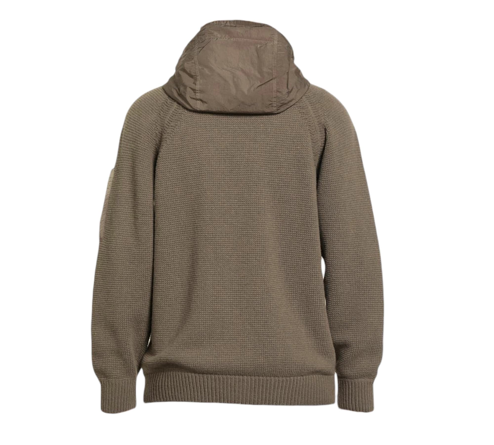 C.P. Company Felpa con Zip E Cappuccio Tinta Unita per Bambino CUW00E VERDE C.P. COMPANY 