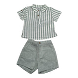 Babidu Completo 2 Pezzi Camicia-Bermuda per Neonato 40409N VERDE BABIDU 