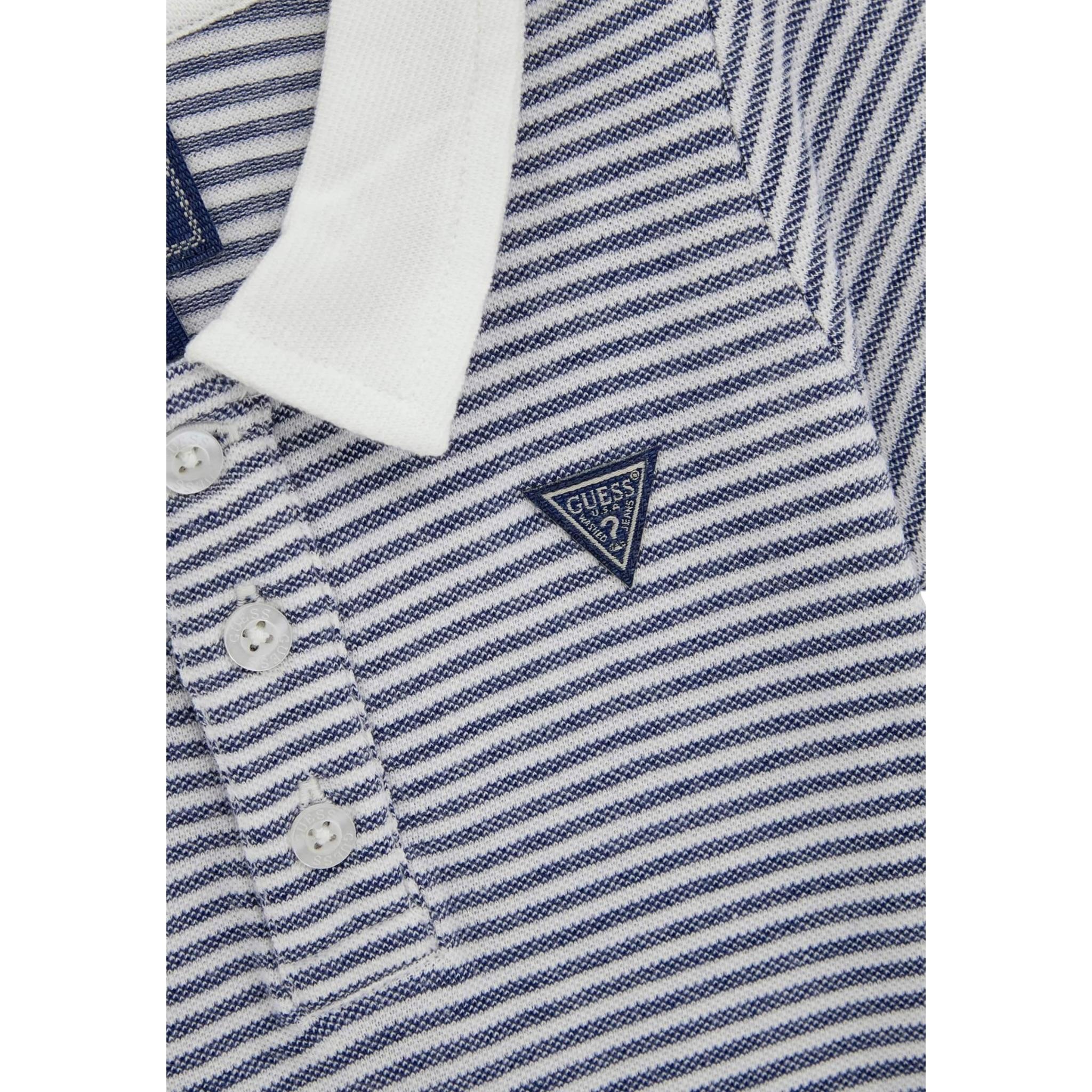Guess Polo Mezza Manica Fantasia A Righe per Neonato N5GP00K9NK4 BIANCO/BLU GUESS 