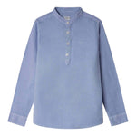 Pepe Jeans Camicia Manica Lunga Tinta Unita con Collo Coreano per Bambino PB302703 AZZURRO PEPE JEANS 