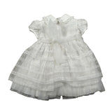 Aletta Abito Mezza Manica Tinta Unita con Tulle per Neonata HP220335C BIANCO ALETTA 