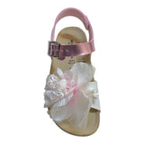 Monnalisa Sandali Tinta Unita con Applicazioni per Bambina 8EC003 BIANCO MONNALISA 