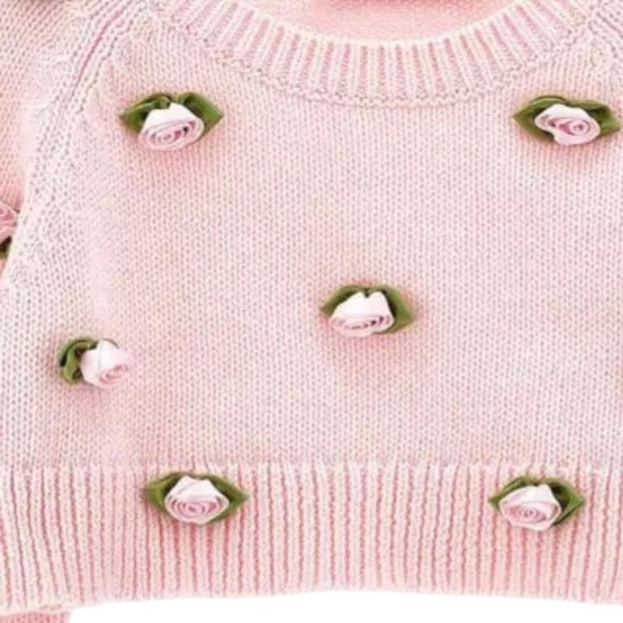 Monnalisa Maglia Tinta Unita con Applicazioni per Neonata 39E606 ROSA MONNALISA 