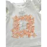 Miss Grant T-Shirt Girocollo tinta unita con Stampa In Contrasto Bianco per Bambina MG1336XXJ BIANCO MISS GRANT 