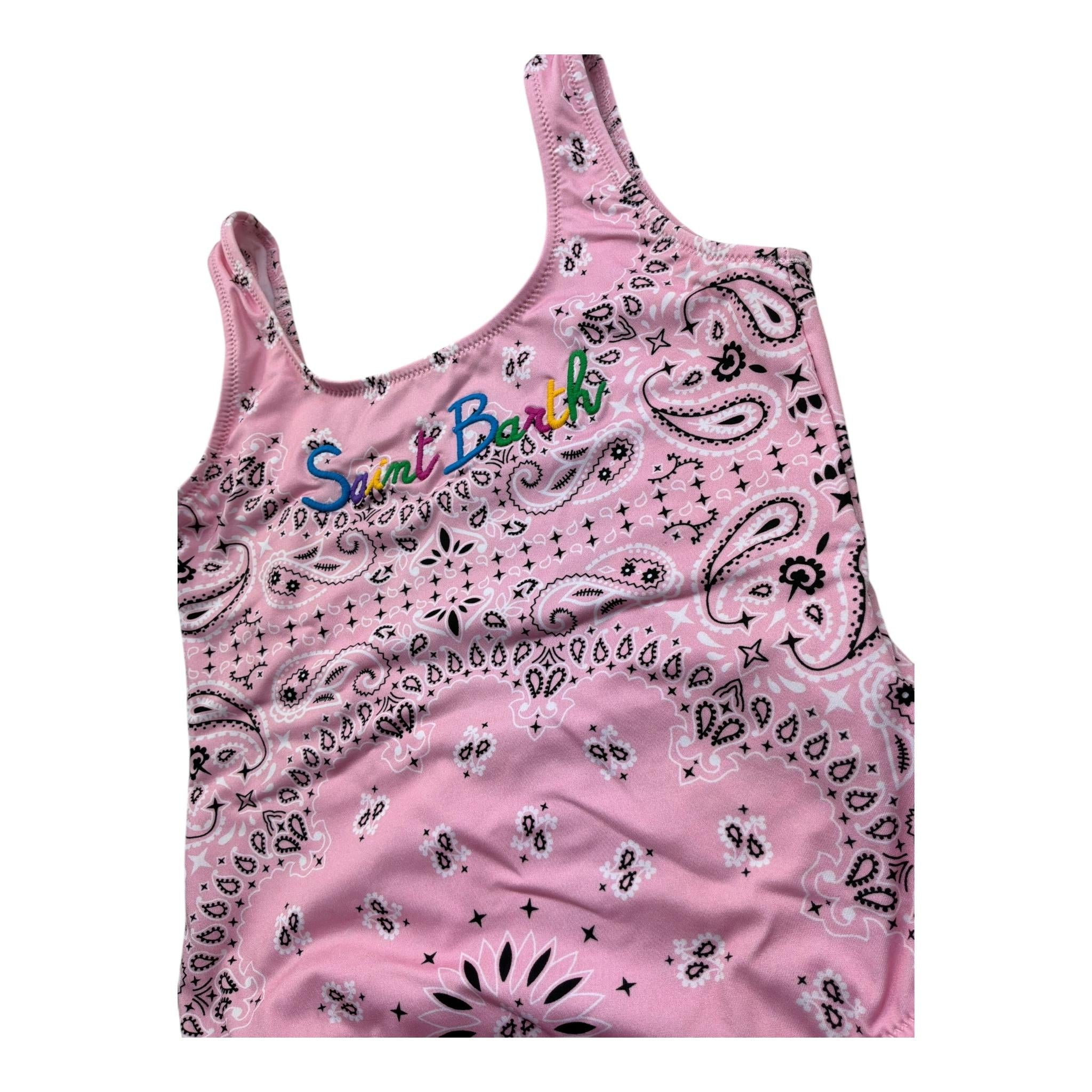 Saint Barth Costume Intero Tinta Unita con Stampa per Bambina 00901L ROSA SAINT BARTH 