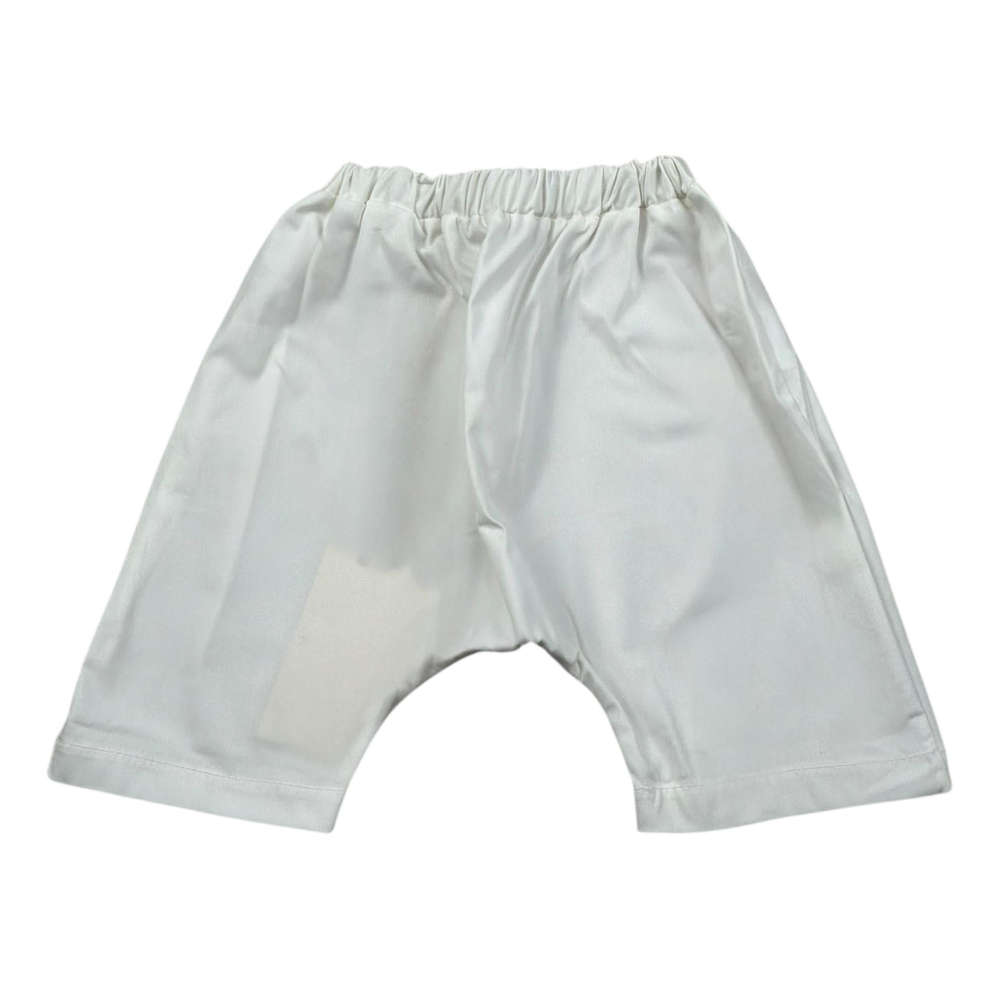 Zero Ampere Pantalone Tinta Unita con Elastico In Vita per Neonato DAVID BIANCO ZERO AMPERE 