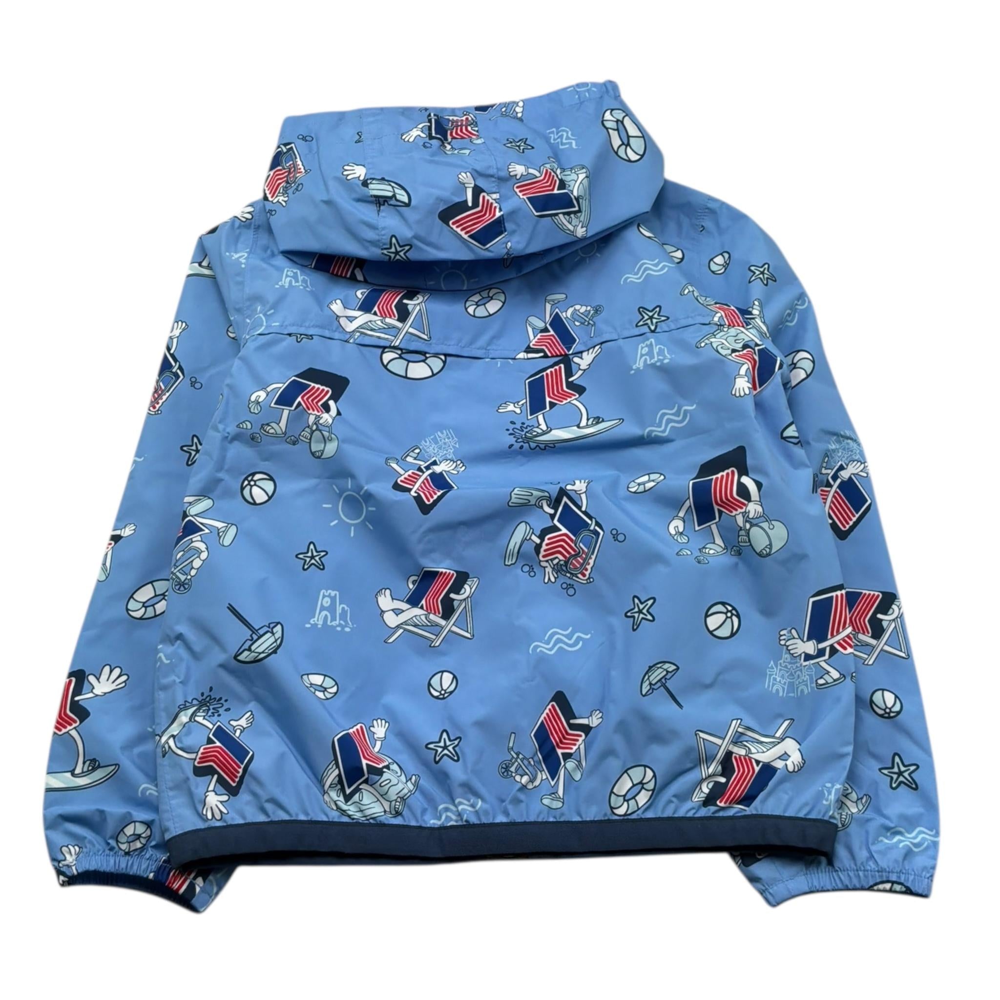 K-Way Giubbino Stampa Fantasia con Loghi per Bambina K2148SWX AZZURRO K-WAY 