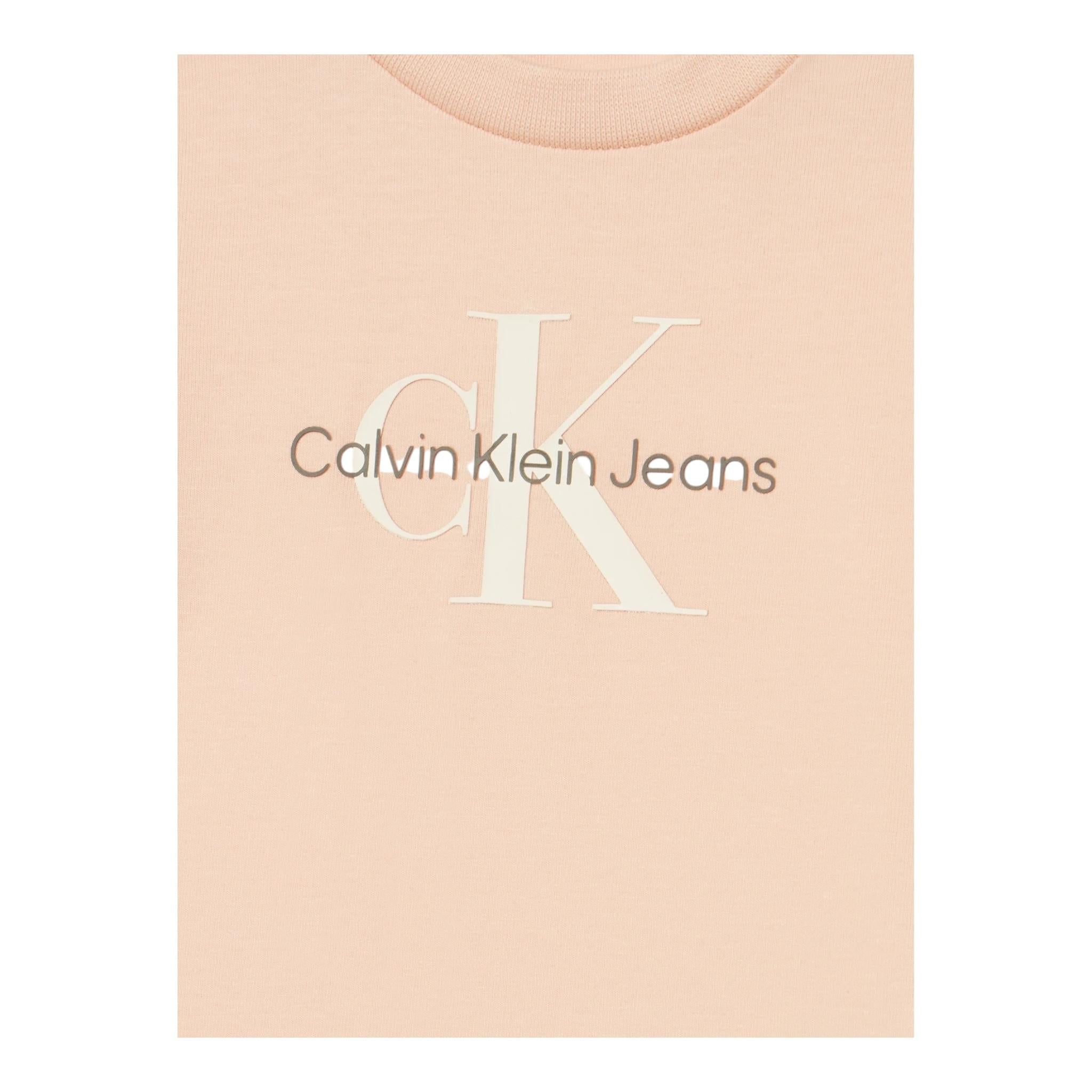 Calvin Klein T-Shirt Tinta Unita con Logo per Neonata IN0IN00001X ROSA CALVIN KLEIN 