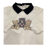 Lalalu' Tutina Manica Lunga Tinta Unita con Stampa per Neonato TJL7P BIANCO LALALU' 