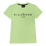 John Richmond T-Shirt Girocollo Tinta Unita con Stampa per Bambino RBP25003TSXX VERDE JOHN RICHMOND 