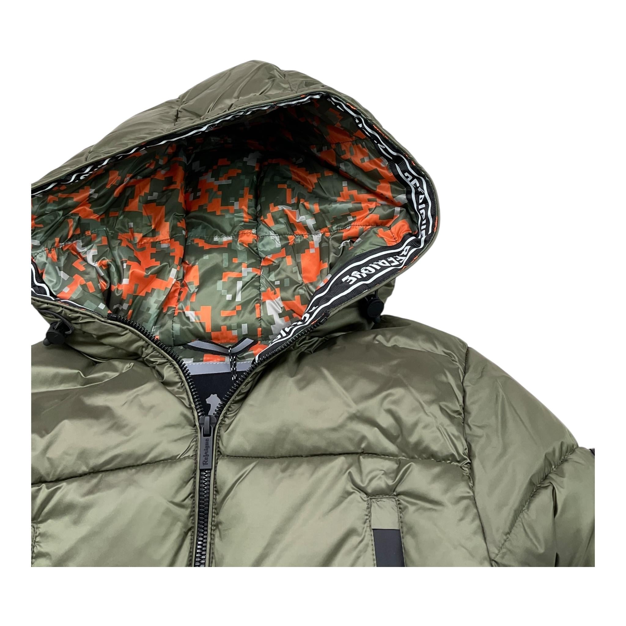 REFRIGUE giubbino tinta unita con zip e cappuccio Verde per Bambino 2831O00012X VERDE REFRIGUE 