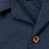 Never Too Camicia Mezza Manica tinta unita Blu per Neonato NT2428N BLU NEVER TOO 