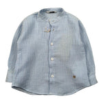 Manuel Ritz Camicia Manica Lunga Tinta Unita Collo Coreano per Neonato MR3101 AZZURRO MANUEL RITZ 