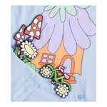 Stella Mccartney T-Shirt Girocollo Tinta Unita con Stampa E Applicazioni per Neonata TW8A51N AZZURRO STELLA McCARTNEY 