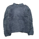 I'M BRIAN maglia tinta unita girocollo in teddy Blu per Bambino MA3013JXX BLU I'M BRIAN 