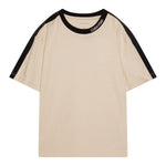 Calvin Klein T-Shirt Tinta Unita con Profili In Contrasto per Bambino IB0IB02457 BEIGE CALVIN KLEIN 