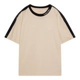 Calvin Klein T-Shirt Tinta Unita con Profili In Contrasto per Bambino IB0IB02457 BEIGE CALVIN KLEIN 