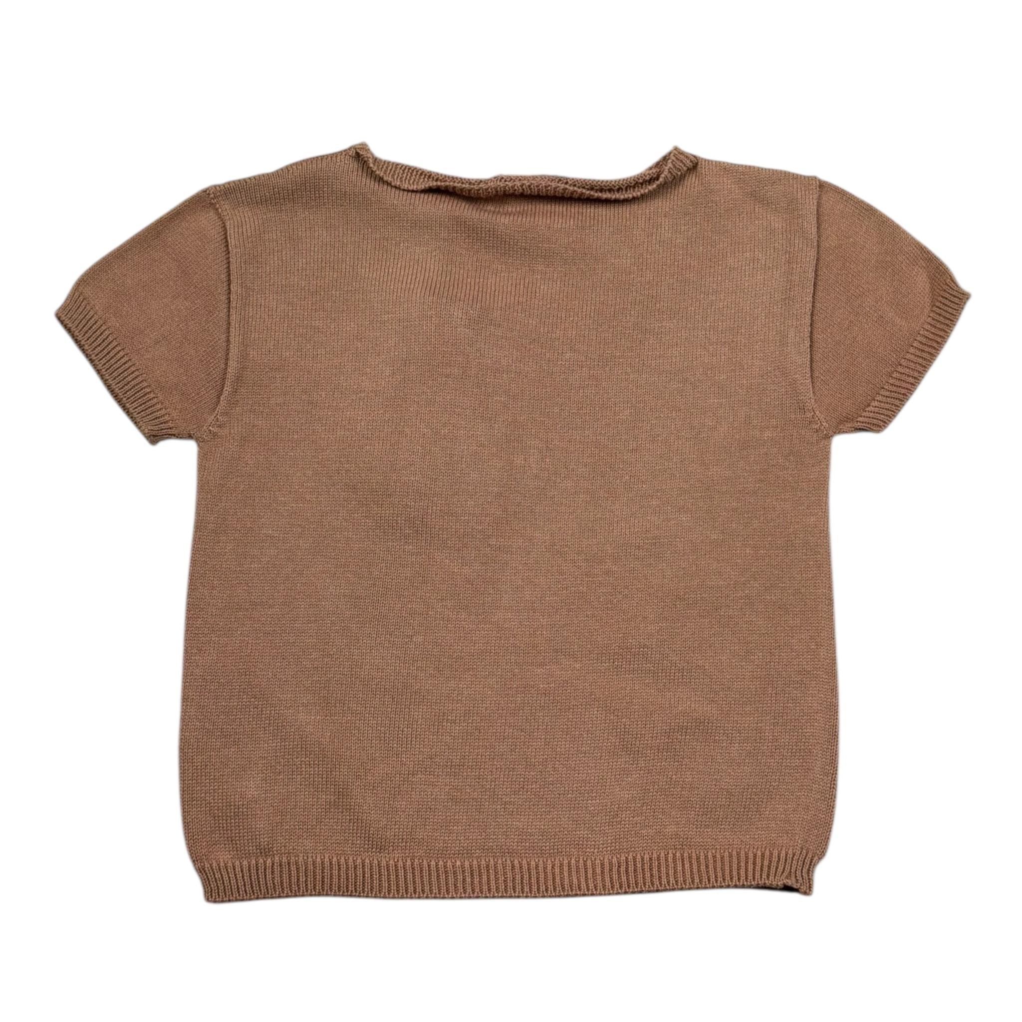 Wedoble T-Shirt Girocollo Tinta Unita per Neonato V2409301C MARRONE WEDOBLE 