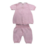 Scaldacuore Completo 2 Pezzi T-Shirt-Short In Maglia per Neonata PS07PCORPE24 ROSA SCALDACUORE 