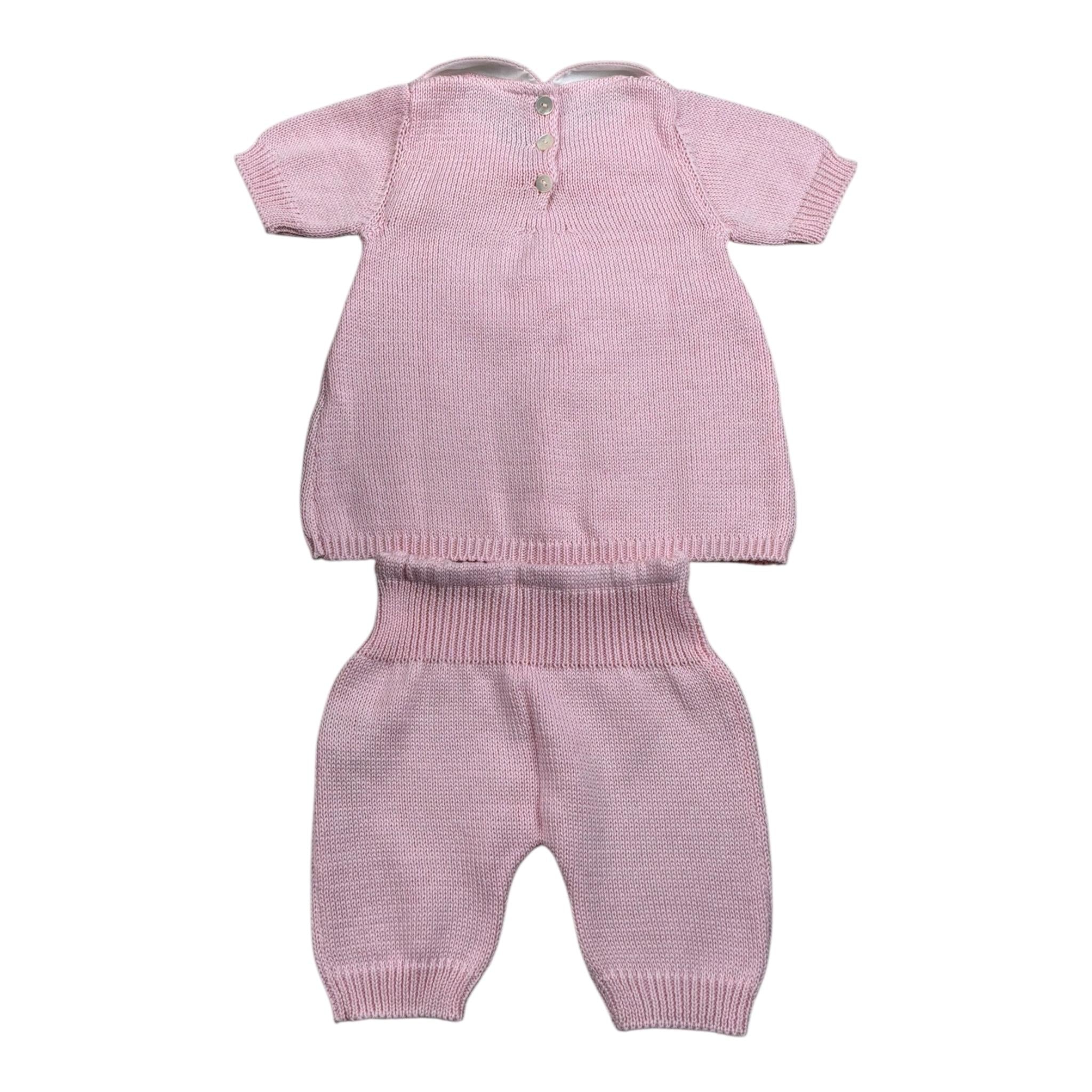 Scaldacuore Completo 2 Pezzi T-Shirt-Short In Maglia per Neonata PS07PCORPE24 ROSA SCALDACUORE 