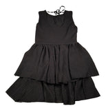 Gaelle Abito Giromanica Tinta Unita con Trafori per Bambina 2746V00398 NERO GAELLE 