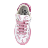 MONNALISA sneaker tinta unita con stampa e lacci Bianco per Bambina 8CD020 BIANCO MONNALISA 