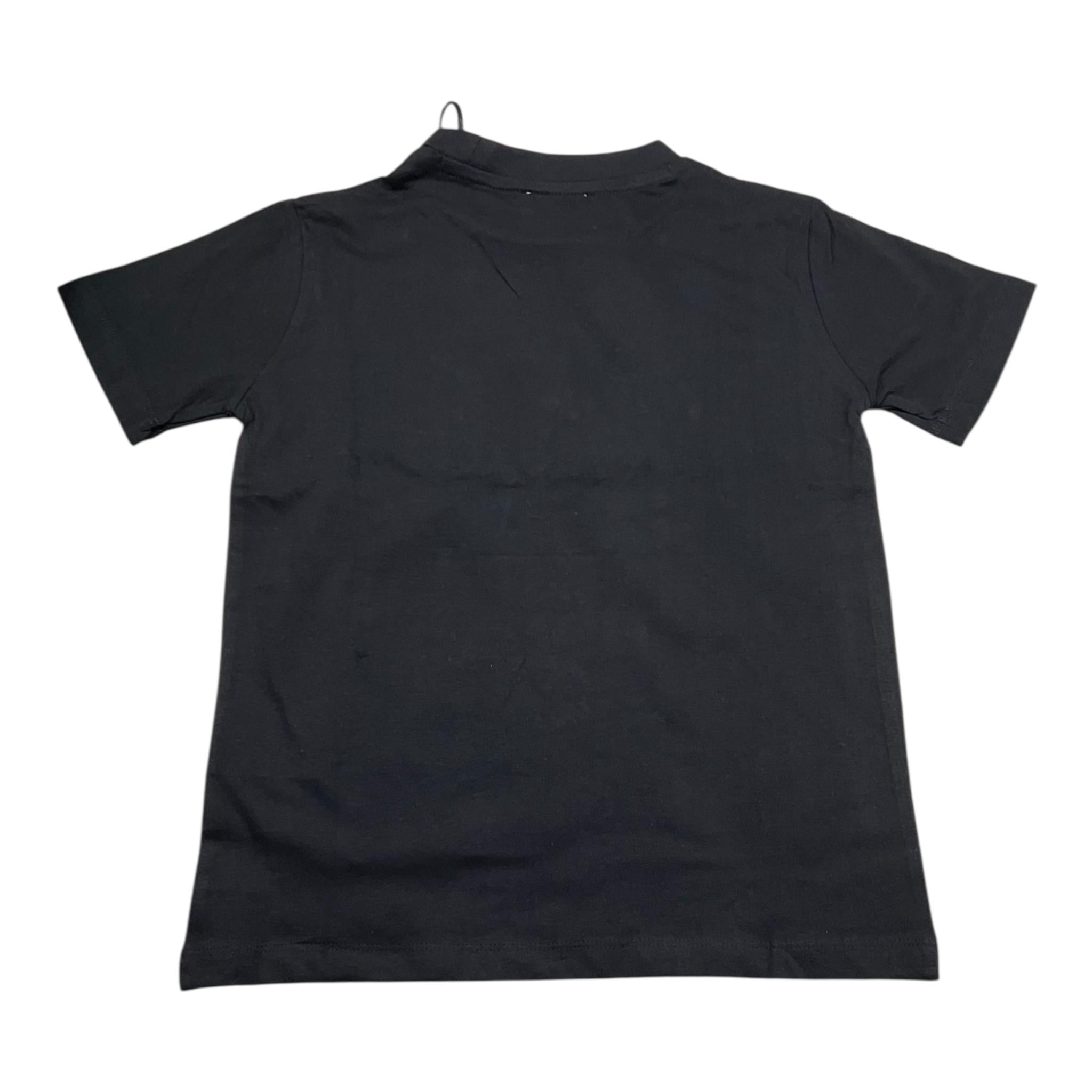 Cesare Paciotti T-Shirt Girocollo Tinta Unita con Stampa per Bambino TSP5106J NERO CESARE PACIOTTI 