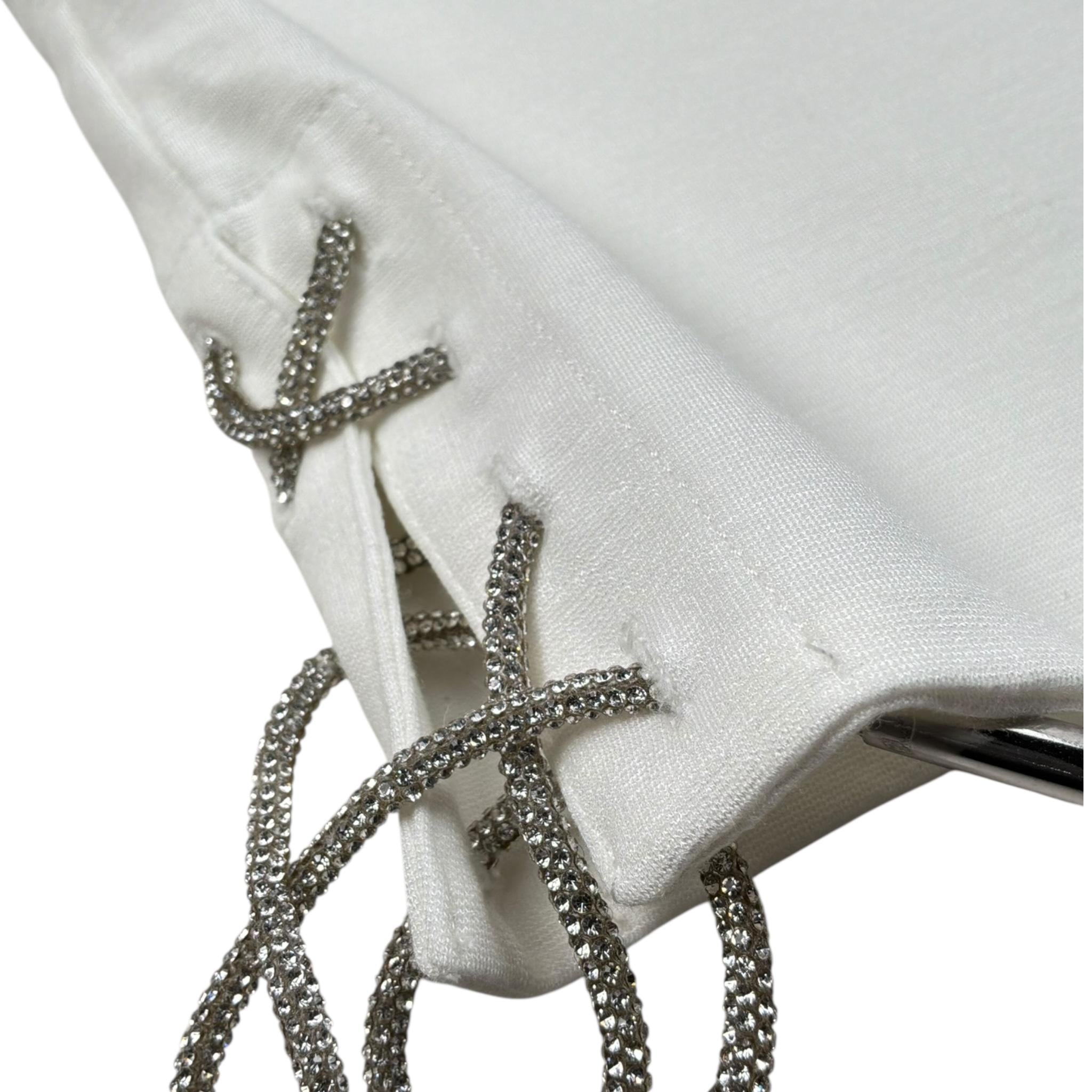 Lu Lu By Miss Grant Canotta Tinta Unita con Applicazioni per Bambina LL3418 BIANCO LU LU BY MISS GRANT 