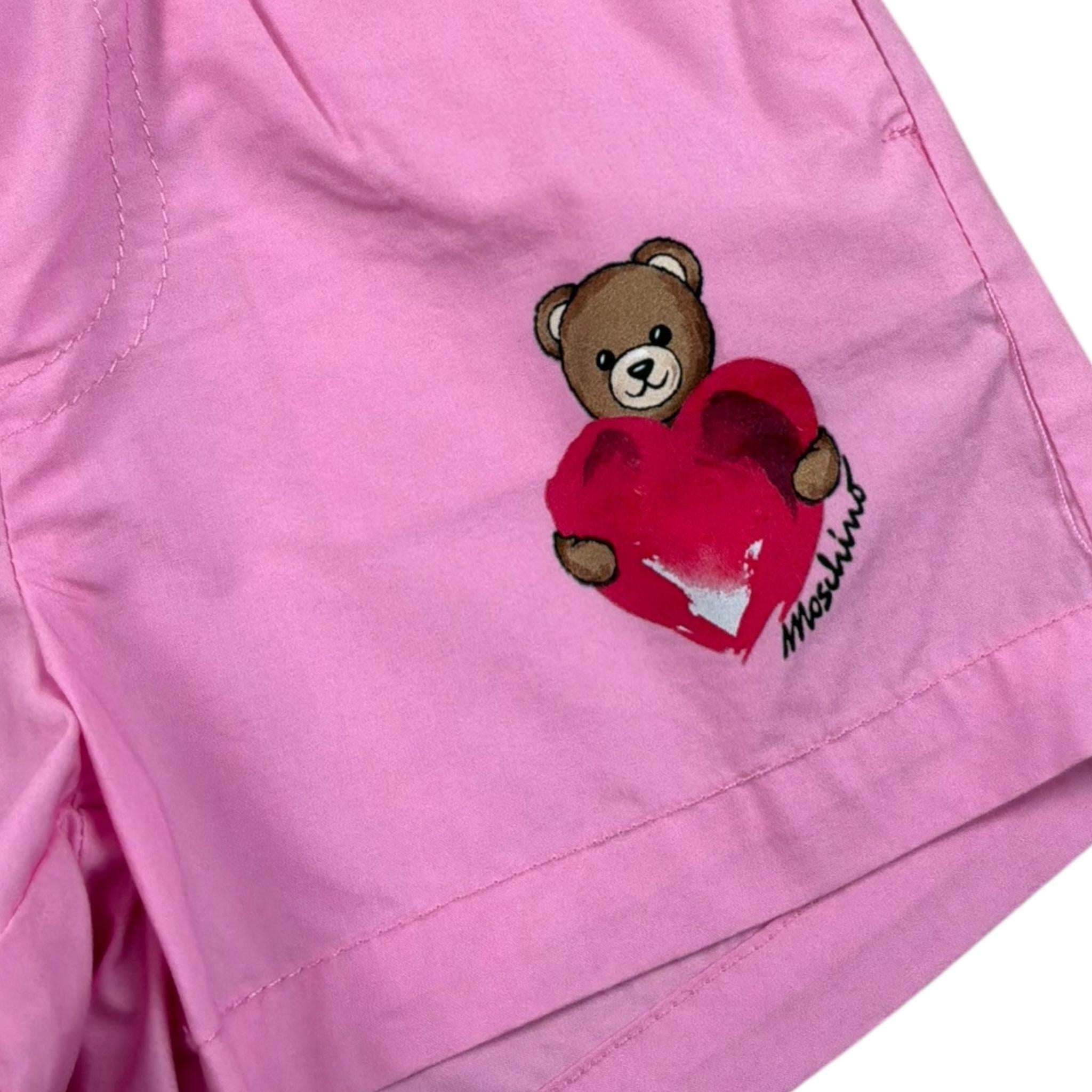 Moschino Short Tinta Unita con Elastico In Vita per Neonata MDQ00F ROSA MOSCHINO 