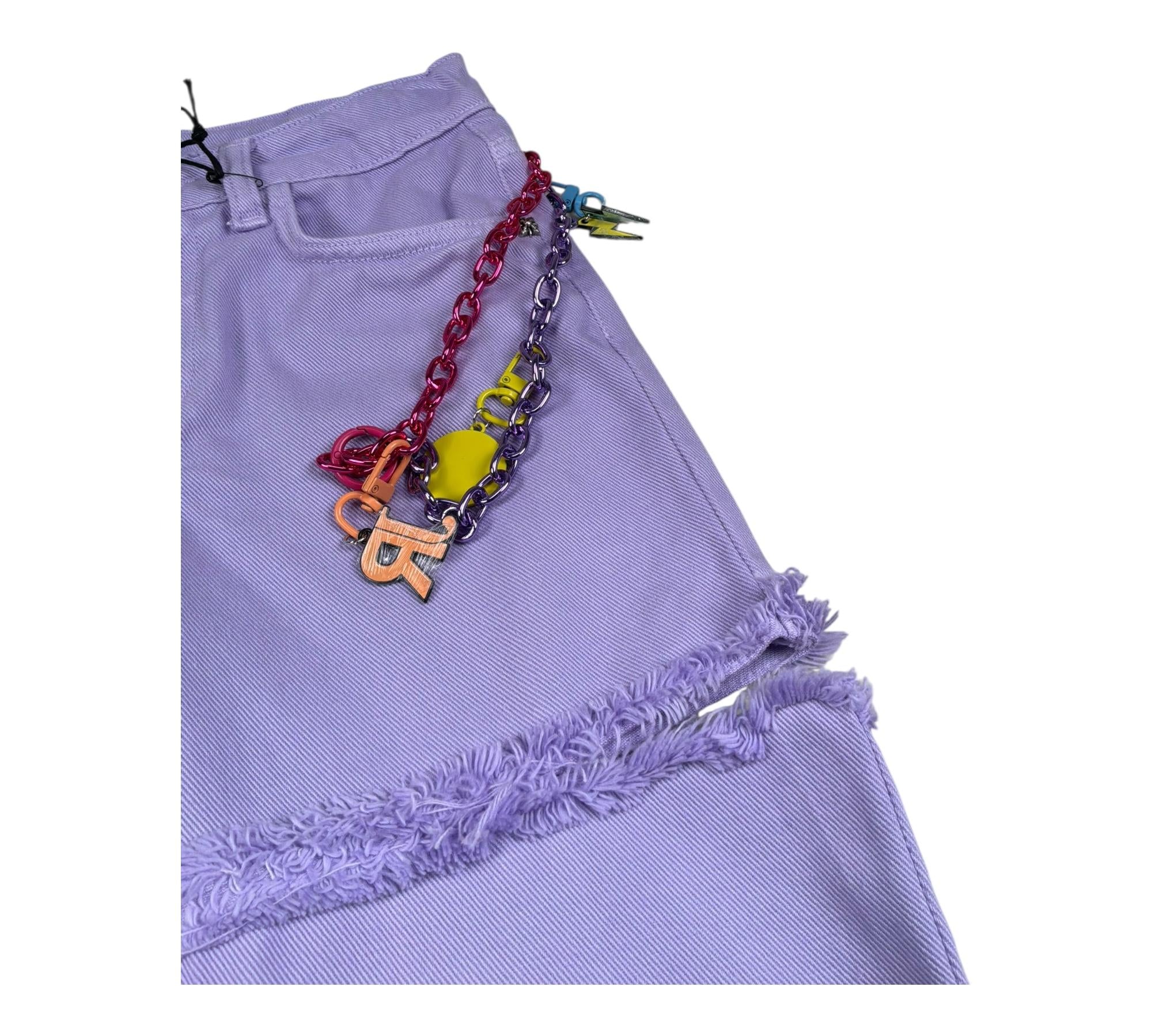 John Richmond Jeans Tinta Unita con Girovita Regolabile per Bambina RGP26164PA LILLA JOHN RICHMOND 