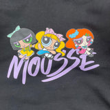 MOUSSE felpa tinta unita girocollo con stampa Nero per Bambina HKFG362B NERO MOUSSE 