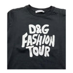 DOLCE & GABBANA shirt girocollo tinta unita con stampa in contrasto Nero per Neonato L2JTAY NERO DOLCE & GABBANA 