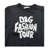 DOLCE & GABBANA shirt girocollo tinta unita con stampa in contrasto Nero per Neonato L2JTAY NERO DOLCE & GABBANA 