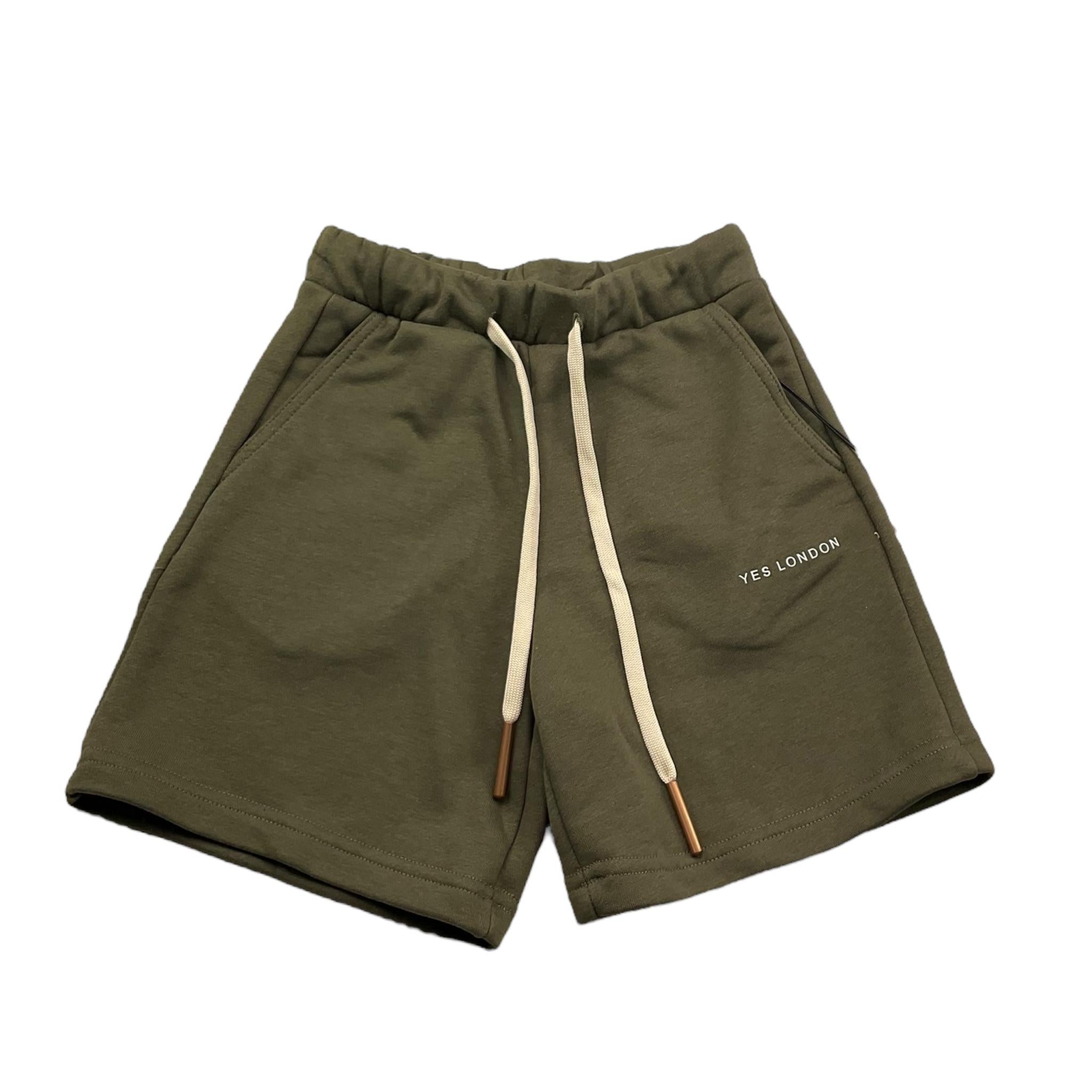 Yes London Bermuda Tinta Unita con Logo per Bambino JR7054 VERDE YES LONDON 