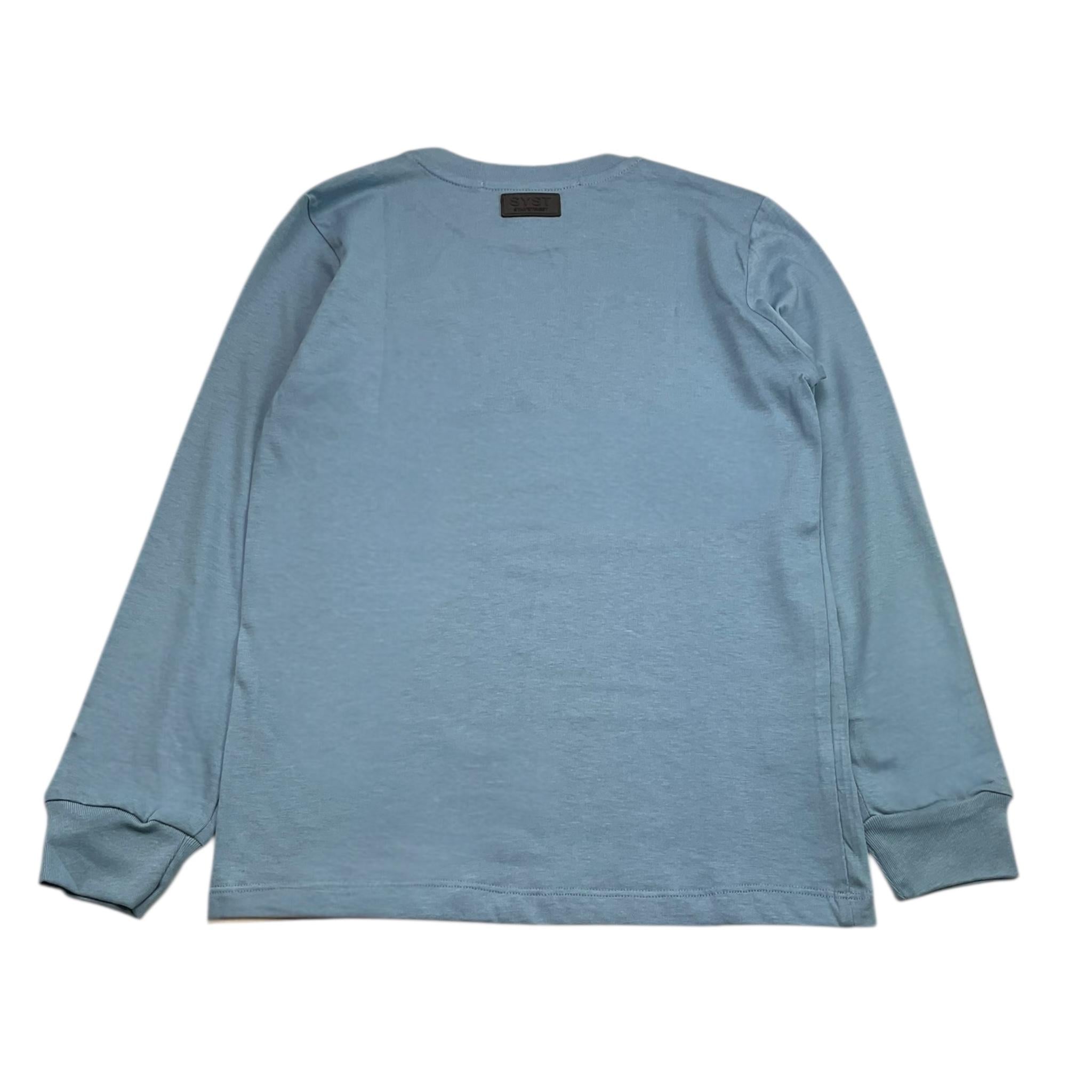 STAY STREET shirt girocollo tinta unita con stampa Azzurro per Bambino TB804ML AZZURRO STAY STREET 