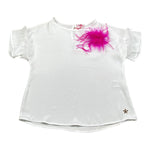 Kaos Camicia Mezza Manica Tinta Unita per Bambina KS105 BIANCO KAOS 