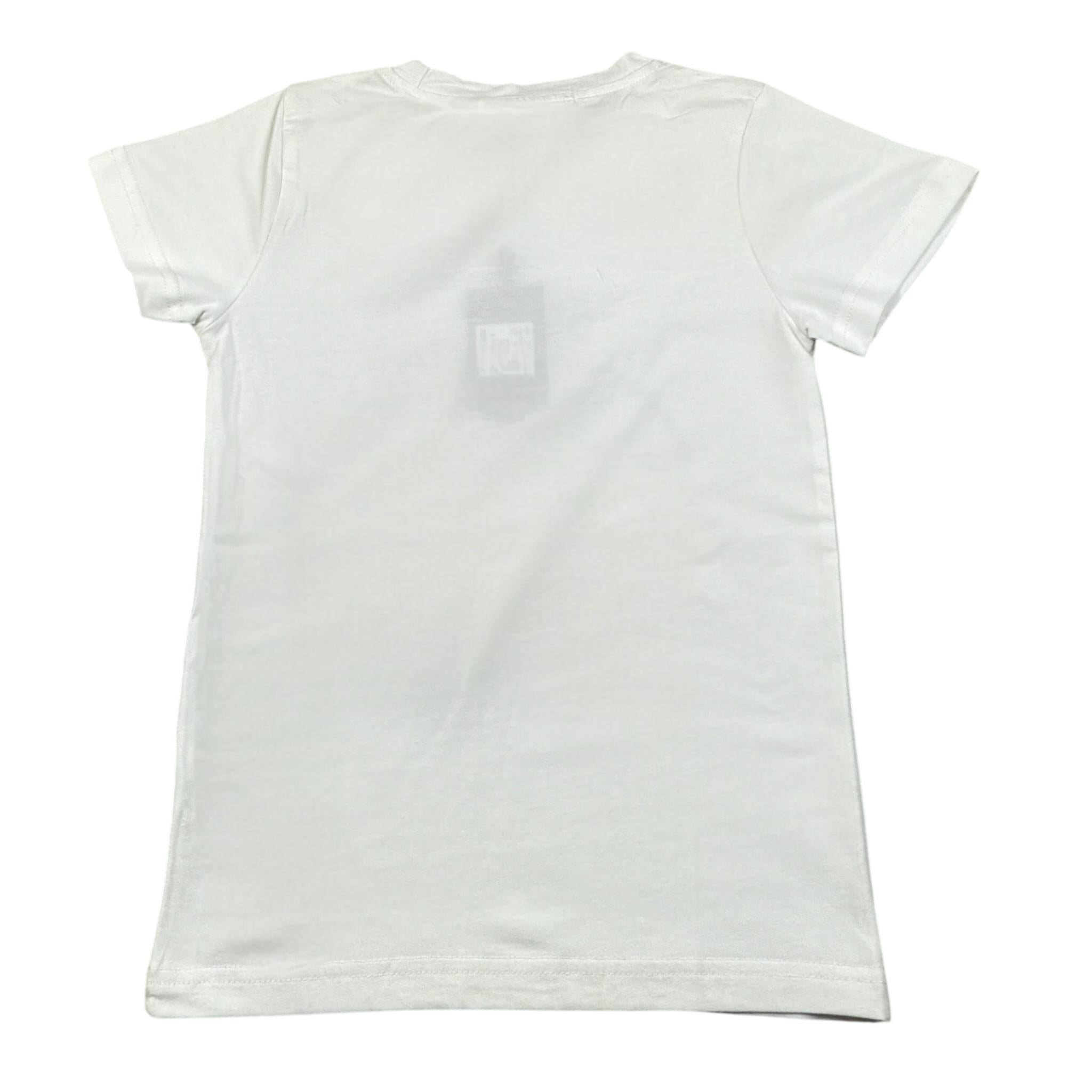 J'Aime' T-Shirt Girocollo tinta unita con Stampa Bianco per Bambina 5034G BIANCO J'AIME' 